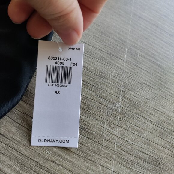 Old Navy Black One Piece Swimsuit Plus Size 4X Brand New Tie Back - Picture 4 of 6